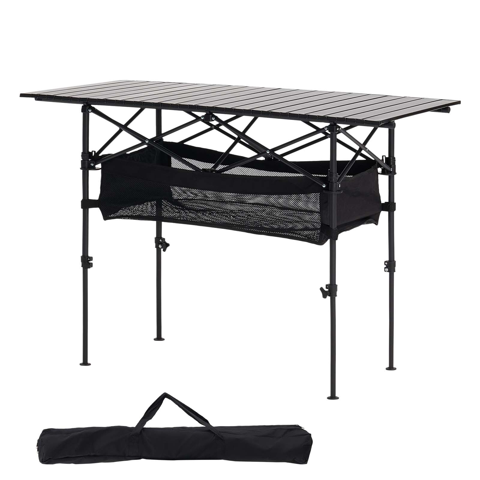 Folding Portable Camping Table Aluminum Outdoor Picnic Roll Up Table Storage Bag_voghion.com